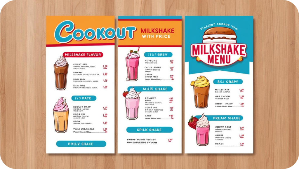 Cookout Milkshake Menu With Prices
