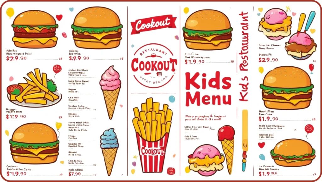 cookuout kids menu